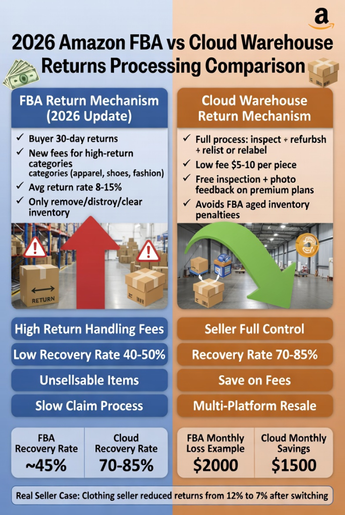 2026云仓代发 vs FBA：仓储费、退货、物流时效真实对比