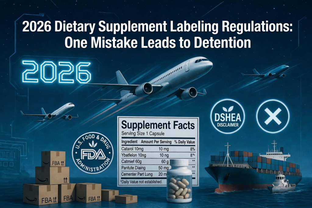 2026保健品出口美国NDI备案+标签新规：物流清关避坑指南