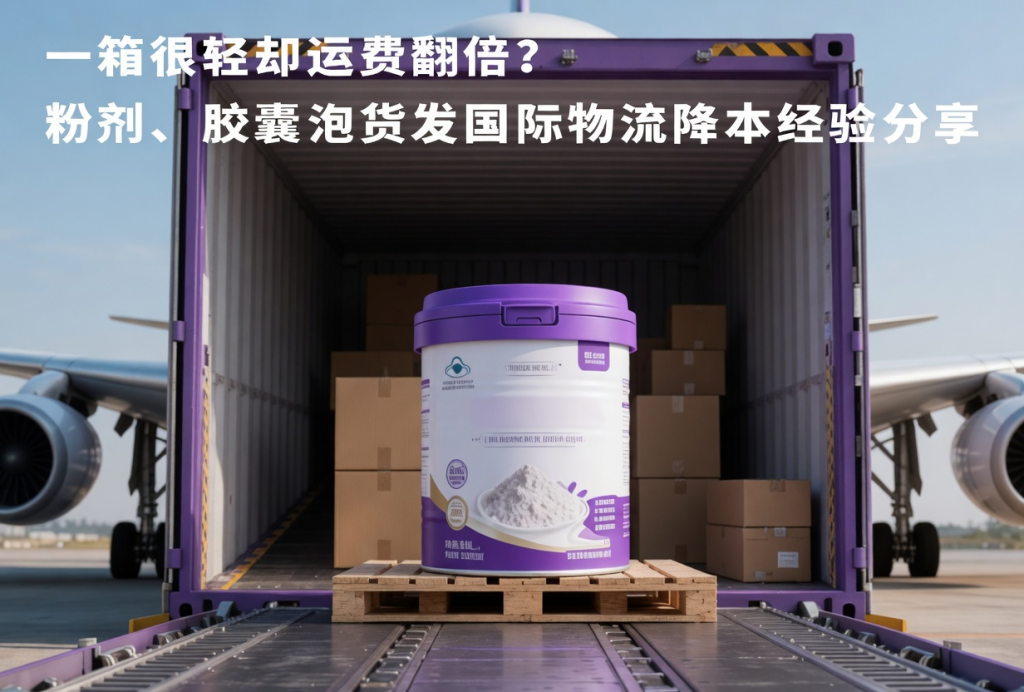 一箱很轻却运费翻倍？粉剂胶囊泡货国际物流免泡降本指南