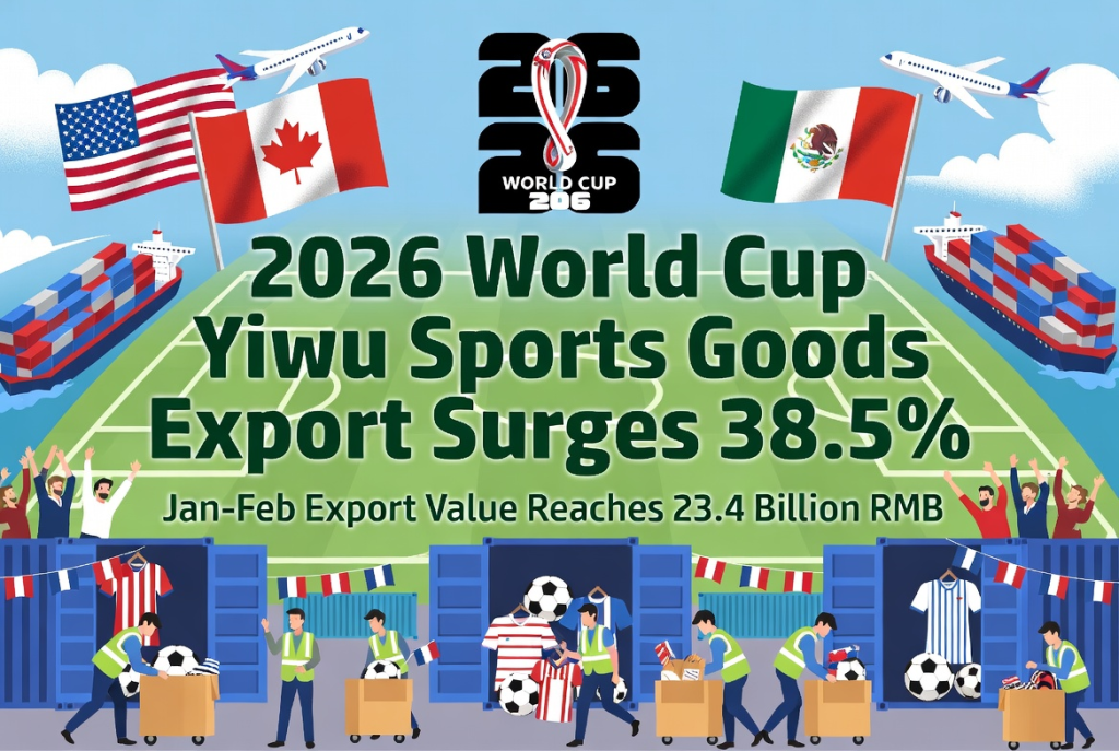 2026世界杯订单暴涨38.5%：义乌体育用品出口激增，跨境卖家抢跑体育经济商机