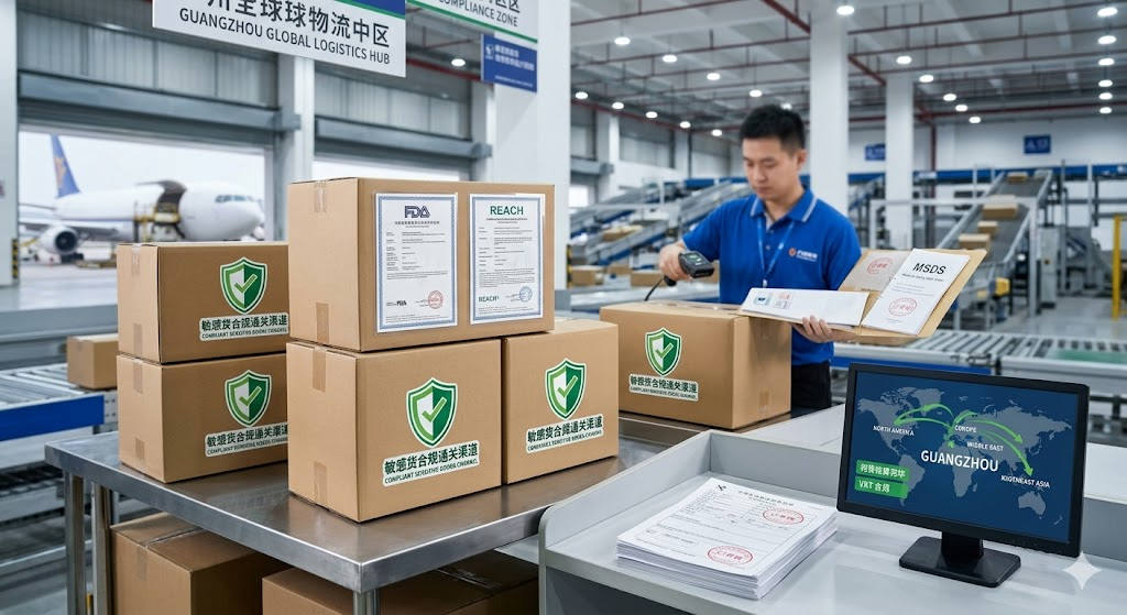 广州发全球免泡敏感物流怎么选？保健品蛋白粉国际快递渠道全解析