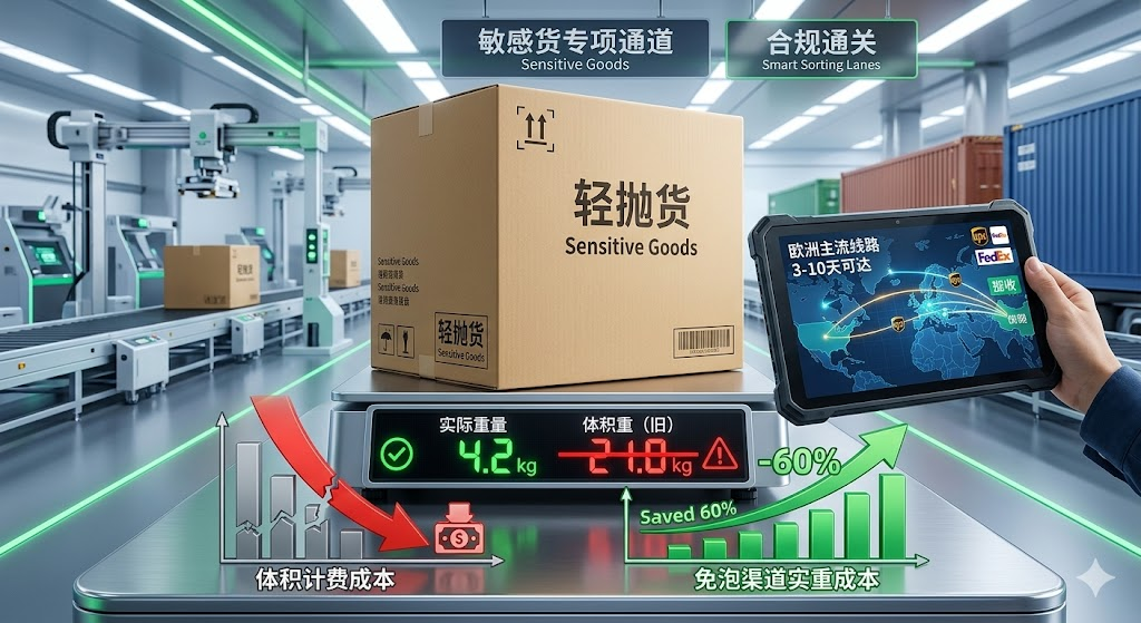 轻抛敏感货怎么寄欧美？2026免泡国际快递渠道全解析