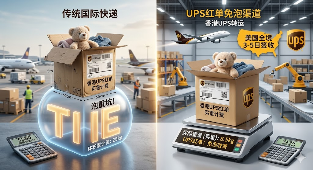 快递到美国不想被泡重坑？UPS红单免泡计费规则与省钱攻略全解析