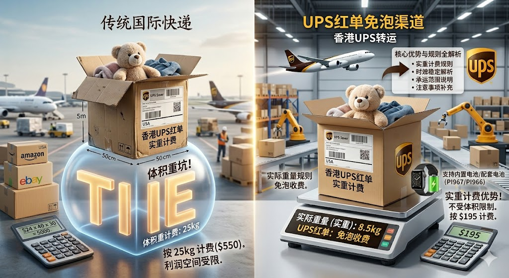 快递到美国不想被泡重坑？UPS红单免泡计费规则与省钱攻略全解析