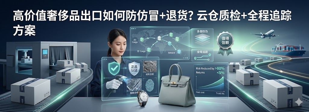 高价值奢侈品出口如何防仿冒+退货?云仓质检+全程追踪方案