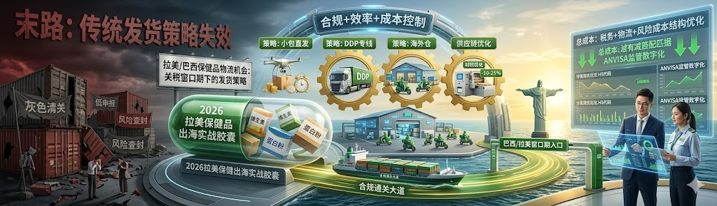 拉美保健品发货策略：2026跨境关税窗口期降本与巴西DDP专线指南