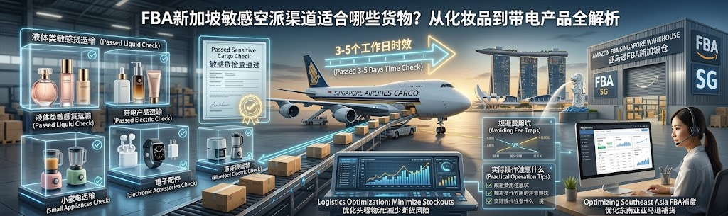 FBA新加坡敏感空派适合哪些货物?化妆品到带电产品全攻略